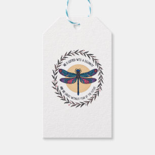 Boho Blommigt Dragonfly är fullproppad. Presentetikett