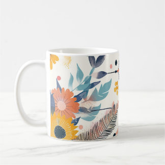 Boho Blommigt Dreamcatcher Mugg