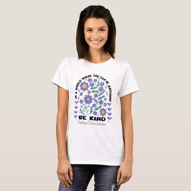 Boho Blommigt Esofageal Cancer ska vara typ T Shirt (Hel framsida)