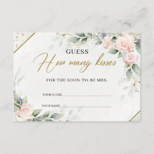 Boho blommigt eucalyptus guld Hur många Kisses Tilläggskort