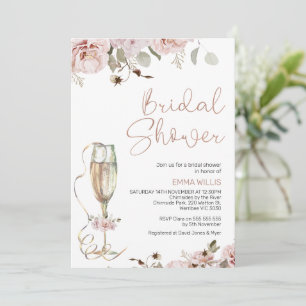 Boho Blommigt Eucalyptus Möhippa Inbjudningar
