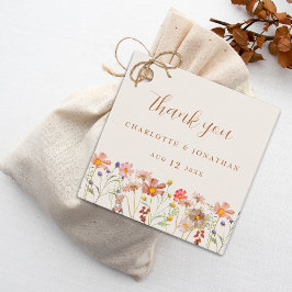 Boho Blommigt Fall Wedding Tack Gåvor Etiketter