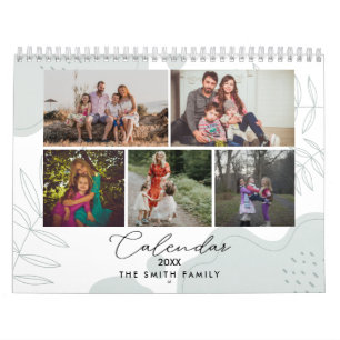 Boho Blommigt Family Memories Photo Keepsak Kalender