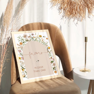 Boho Blommigt Favors Poster