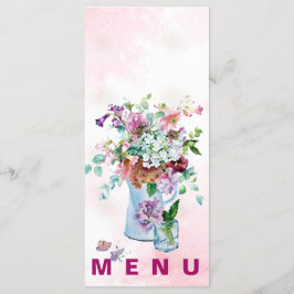 Boho Blommigt Garden bröllopsmottagning, midmeny Meny
