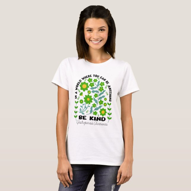 Boho Blommigt Gastroparesis Awareness Be T Shirt (Hel framsida)