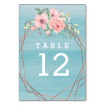 Boho Blommigt Geometric Aqua  Bröllop