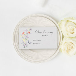 Boho Blommigt gissa hur många kysser möhippa spel Tilläggskort