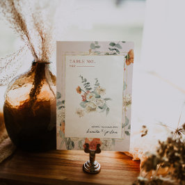 Boho Blommigt Greenery Botanical | BRÖLLOP Bordsnummer