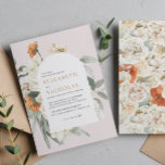 Boho Blommigt Greenery Botanical Bröllop Inbjudningar<br><div class="desc">Ren magisk böld från vår med den här paletten som är jordad i blommigt - och boho-inspirerade nyanser. Mjuk, antika orangar tar ledningen medan persikor och koppar ger perfekten komplementet och värmer upp det övergripande utseendet hos denna kylkamera. Neutralt och visuell grönt överst den och målar upp en perfekt av...</div>