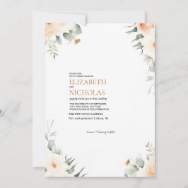 Boho Blommigt Greenery Botanical Wedding bjudande Inbjudningar