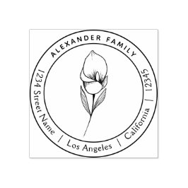 Boho blommigt hand plockade Lily anpassningsbar gu Stämpel