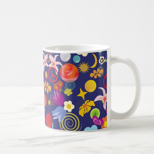 Boho blommigt kaffemugg (Höger)