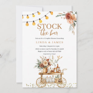 Boho Blommigt Lagrar, Pub, par Shower Inbjudningar
