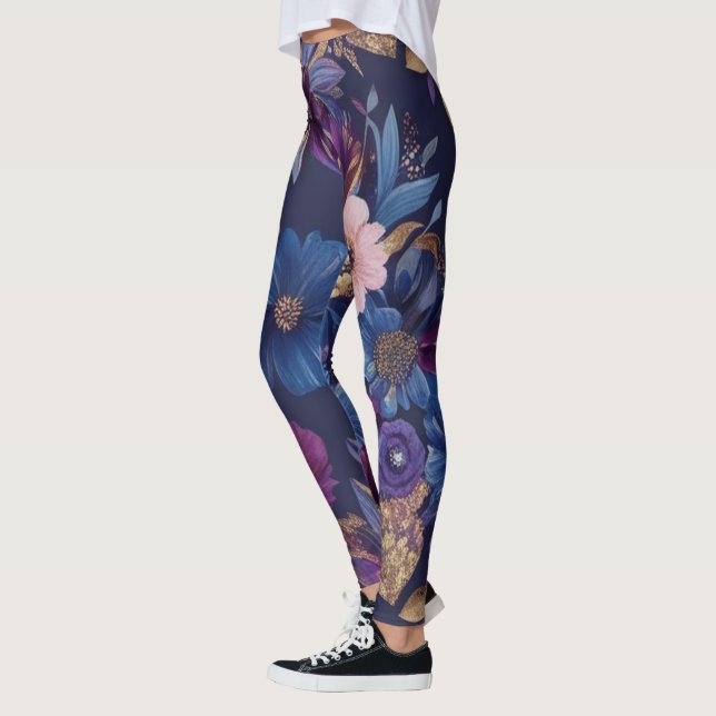 Boho Blommigt Leggings (Vänster)