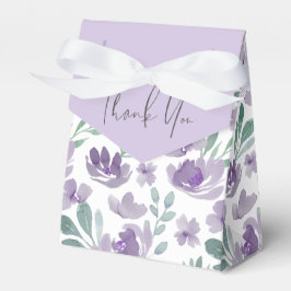 Boho Blommigt Lila Watercolor Tack Bröllop Presentaskar