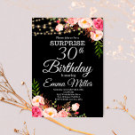 Boho Blommigt & Ljus Surprise 30års födelsedag Inbjudningar<br><div class="desc">Boho Blommigt & Ljus överraskar inbjudan till 30års födelsedag. Den här designen har söt målad, vattenfärgsboho-blommigt på en rustik träbakgrund accentuerad med ljus. Klicka på anpassningsknappen om du vill ha mer flexibilitet när du ändrar text eller flytta av grafik. Kontakta oss om du behöver den här designen för en specifik...</div>