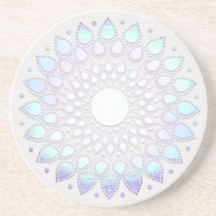 Boho Blommigt Lotus Mandala Underlägg