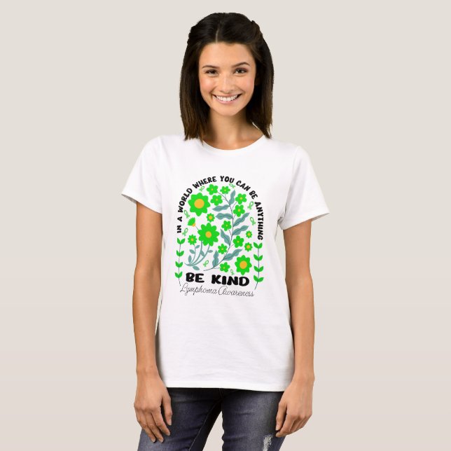 Boho Blommigt Lymphoma be typ T Shirt (Hel framsida)