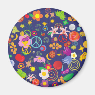 Boho blommigt magnet