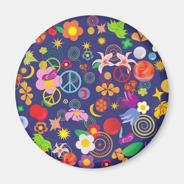 Boho blommigt magnet (Framsidan)