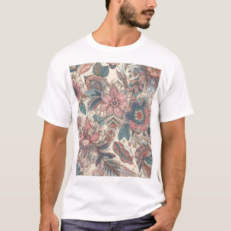 Boho Blommigt Mandala Mönster Art Skriv ut T Shirt