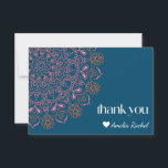 Boho Blommigt Mandala Teal Blue Bat mitzvah Anpass Tack Kort<br><div class="desc">Boho Blommigt Mandala Teal Blue Bat mitzvah Anpassningsbar - tackkort</div>