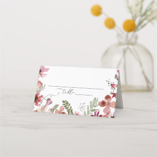 Boho Blommigt Modern Bordsnummer Placera kort