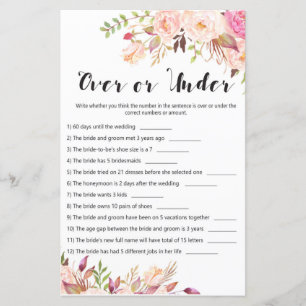 Boho Blommigt Möhippa Game - over eller under