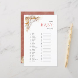 Boho Blommigt Namn Baby djur Baby Shower Game