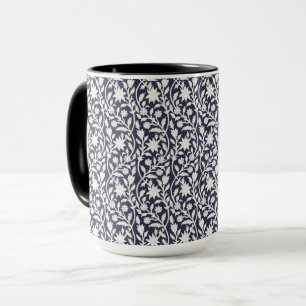 Boho blommigt Navy Mugg