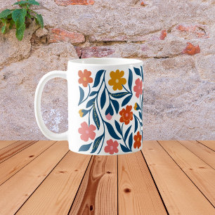 Boho Blommigt Nurse, RN Studenten Gift för hennes  Kaffemugg