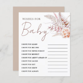 Boho Blommigt Önskemål för Baby | Barnstödsspel