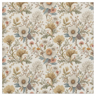 Boho Blommigt på Beige Tyg