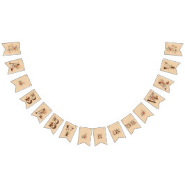 Boho-Blommigt på den texturerade barnskåran Vimplar