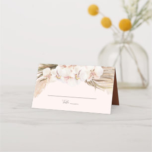 Boho Blommigt Pampas Grass Terracotta Bröllop Placeringskort