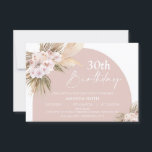 Boho Blommigt Pampas Handflatan Ro 30års födelseda Inbjudningar<br><div class="desc">Inbjudan till Boho Blommigt Pampas Handflatan Ro 30års födelsedag Denna inbjudan till bohemifödelsedag kan användas för alla åldrar och har två bohemiska blommigtar med pampasgräs, handflatan löv och ro i olika nyanser. Bakgrunden är vit och vid. Denna inbjudan från Boho 30års födelsedag är perfekt för alla som tycker om modernt...</div>