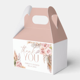 Boho Blommigt Pampas Ro Guld Tack Presentaskar