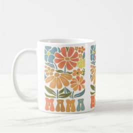 Boho Blommigt Pastel MAMMA Gift Kaffemugg