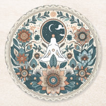 Boho blommigt Pastel underlägg