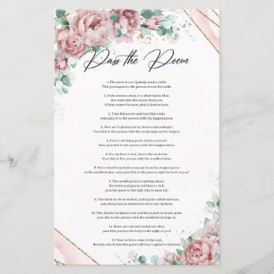 Boho  blommigt peonies eucalyptus passerar Dikt