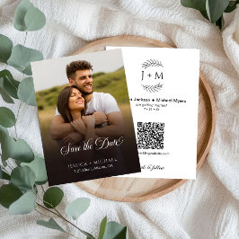 Boho Blommigt Photo Gradiant Calligraphy Spara Datumet