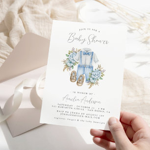 Boho Blommigt Pojke Shower-inbjudan Inbjudningar