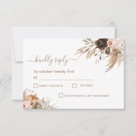 Boho Blommigt Pumpkin Fall i Kärlek OSA Kort