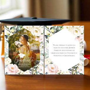 Boho Blommigt Ram Photo Studenten annons