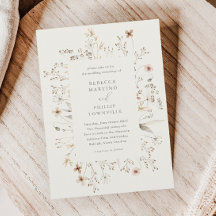 Boho Blommigt Ram WildblomBröllop