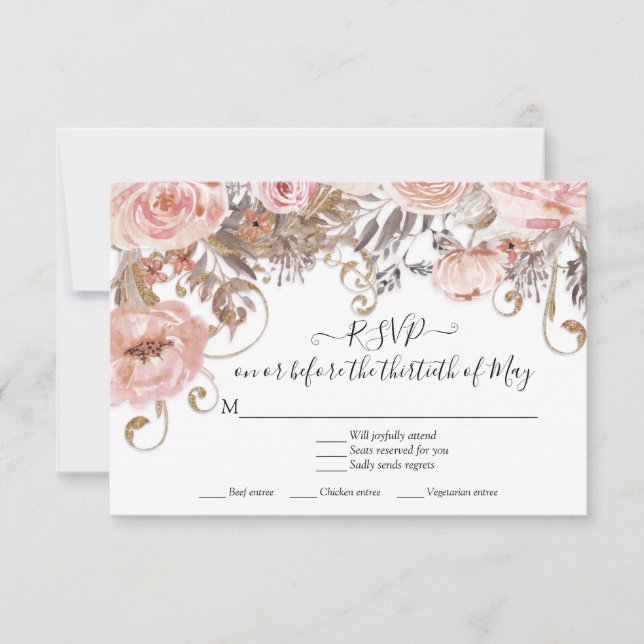 Boho Blommigt Rosa ros Earth Tone OSA Response (Framsida)