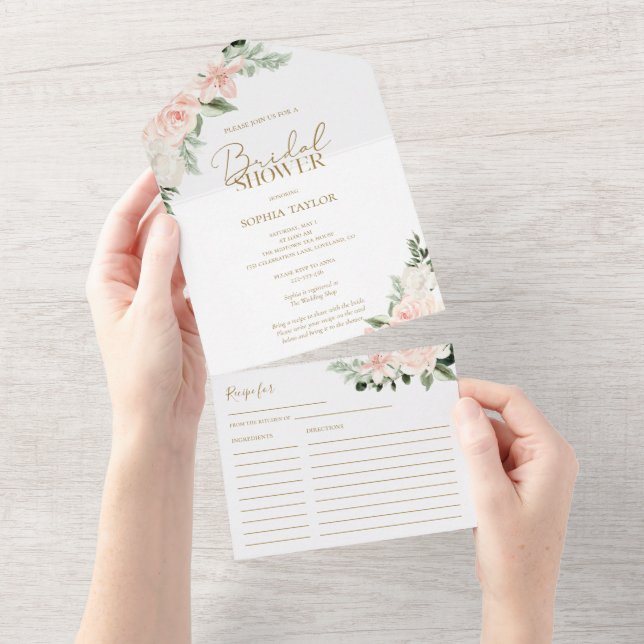 Boho Blommigt  Rosa Sage Grönt Möhippa (Avrivbar del)