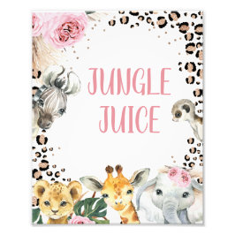 Boho Blommigt Safari Birthday Sign Fototryck