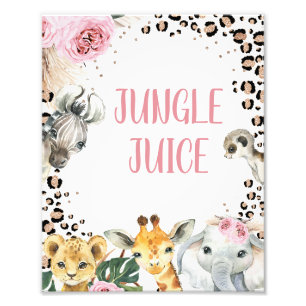 Boho Blommigt Safari Birthday Sign Fototryck